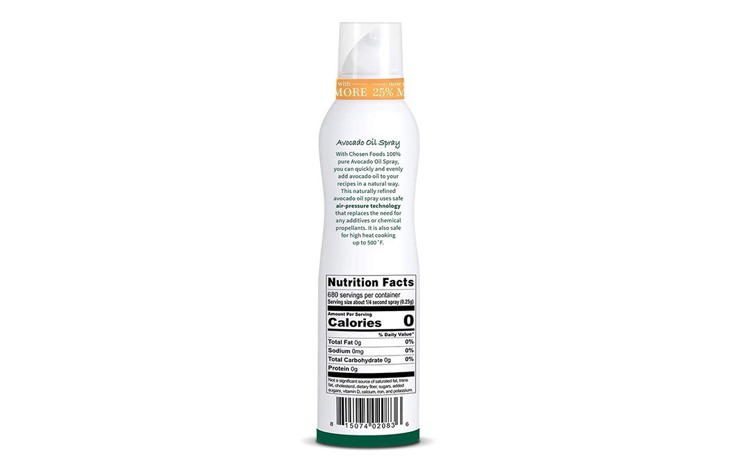 Chosen Foods 100% Pure Avocado Oil Spry    Plastic Bottle  170 grams